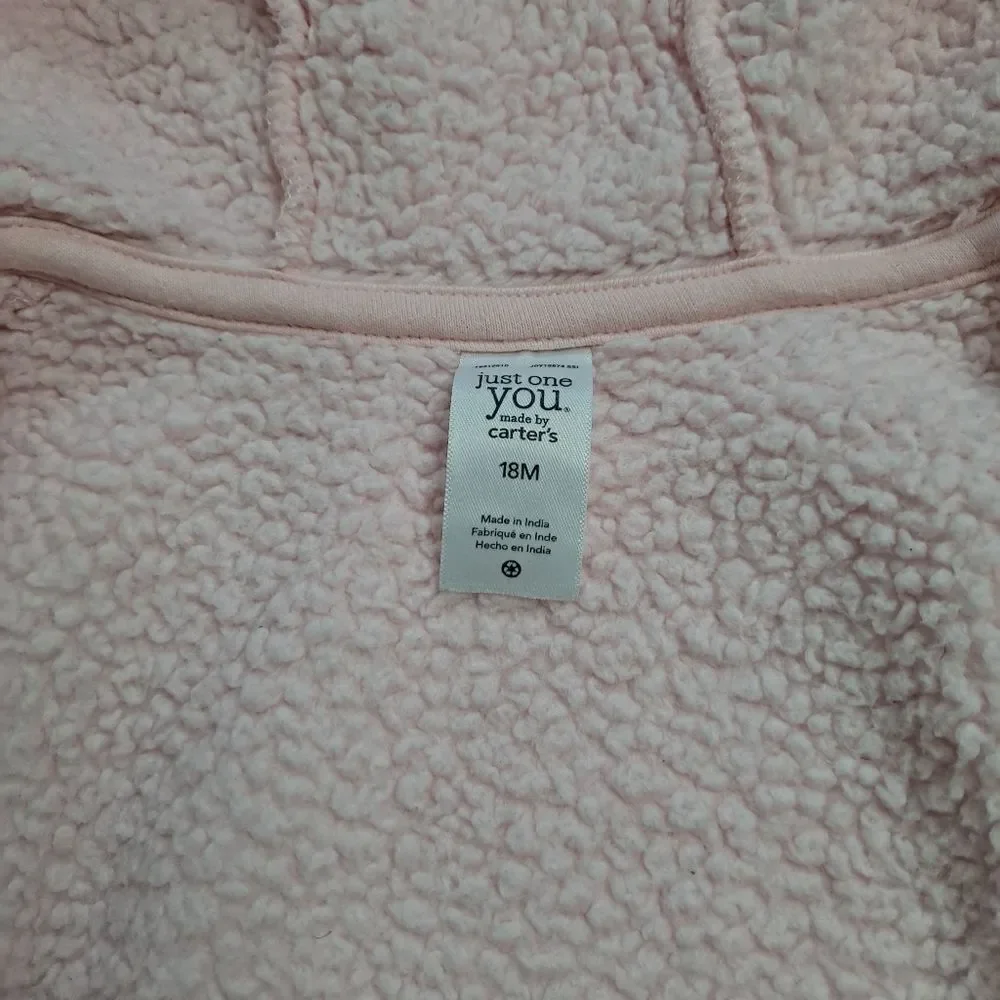 Carter's Hooded Fleece Jacket Pink 18 Month